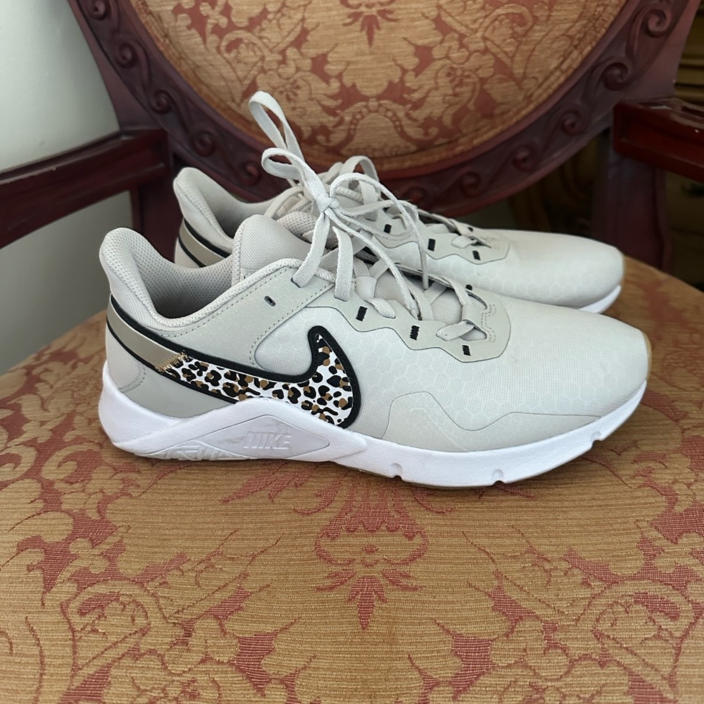 Nike White and Black Sneakers with Sleek Design